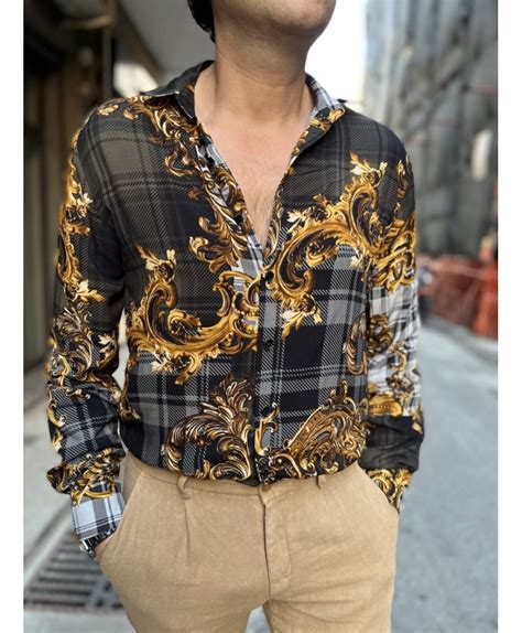 zara camicia uomo fantasia versace|camicia uomo.